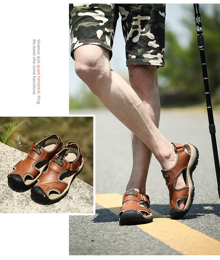 Grande taille 5 sandales hommes 2022 été nouveau respirant orteil sandale loisirs de plein air chaussures de plage décontractées 505