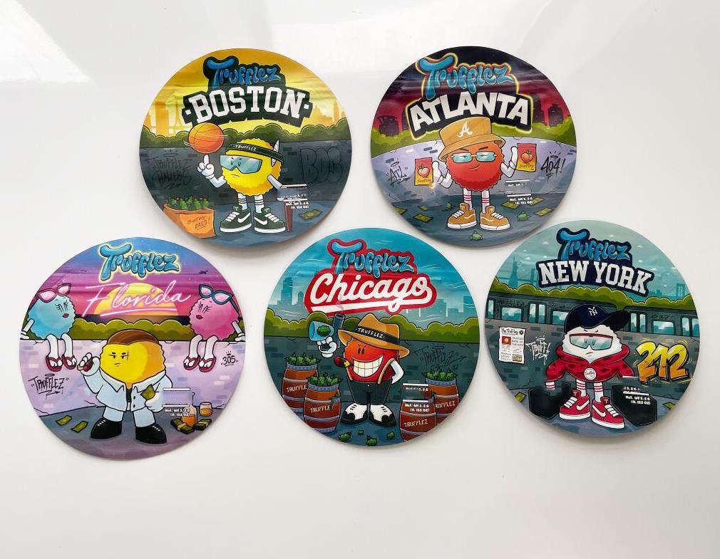 

EMPTY unique shape 3.5g 7g trufflez Mylar bags smell proof zipper package edible packaging