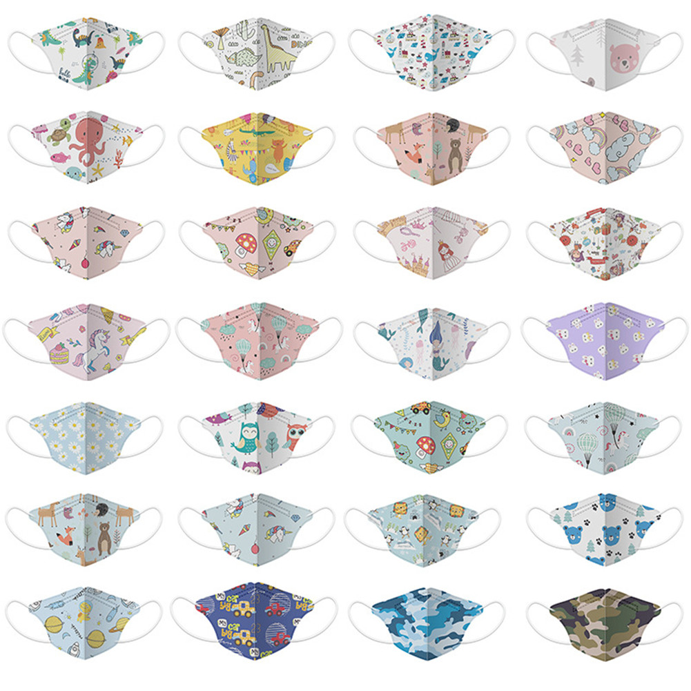 

Breathable Cartoon KN95 Disposable Face Mask 4-Layer with Elastic Earloop and Nose Bridge Clip For 0-4 Years Old Kids