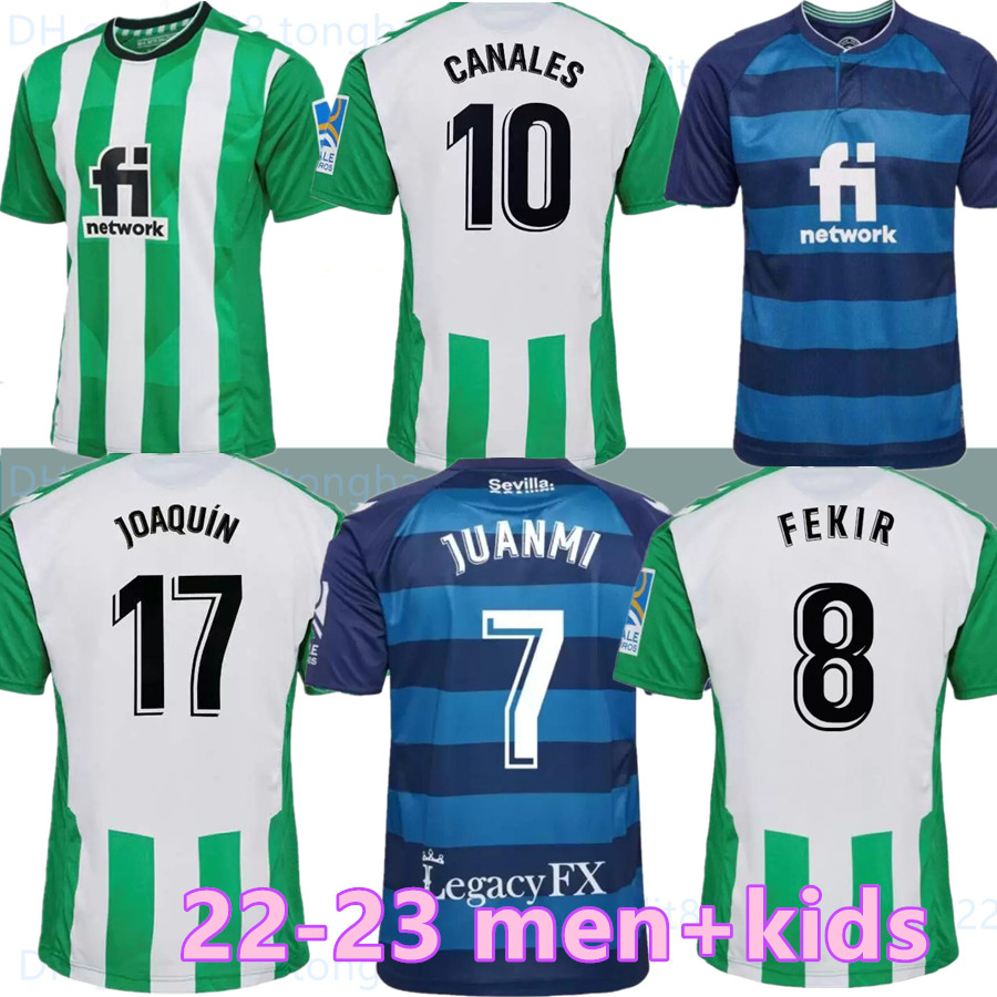 

22 23 real Betis Soccer Jerseys Copa del Rey Final champion JOAQUIN B.Iglesias Juanmi BARTRA A.GUARDADO CANALES Fekir Menendez 2022 2023 football shirts Men Kids Kit, 22-23 away