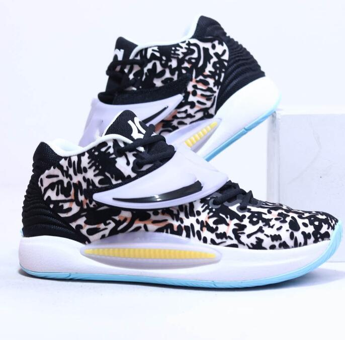 

Mens Trainers EP Shoe White Orange Foam Pink Paranoid Oreo ICE Shoes Kevin Durant XI KD14 Sneakers, Color 5