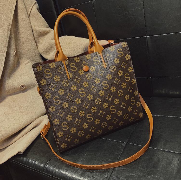 

Tote Women's Handbag Large Capacity Bag Trendy Simple All-Match Single Shoulder Messenger Bag, As pic
