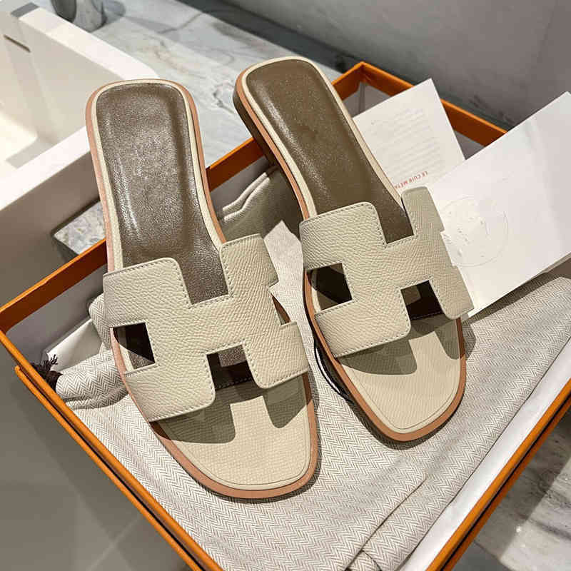 

Orans Original Style Women's Herme Slipper Designer Sandals Flat Leather Soles, Custom color