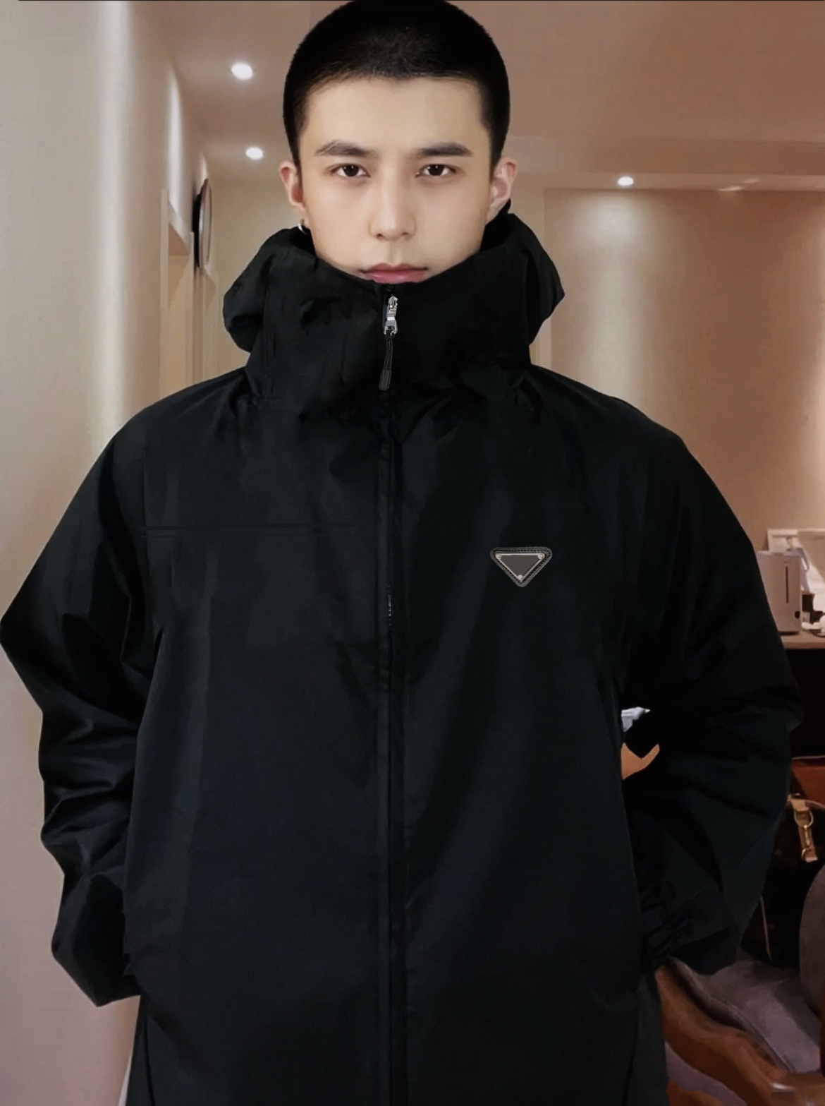 

22ss unisex autumn men designer jackets long sleeve shirt hoodies street retro leisure poplin fine comfortable couple all-match Pocket plastic design jackets, Black