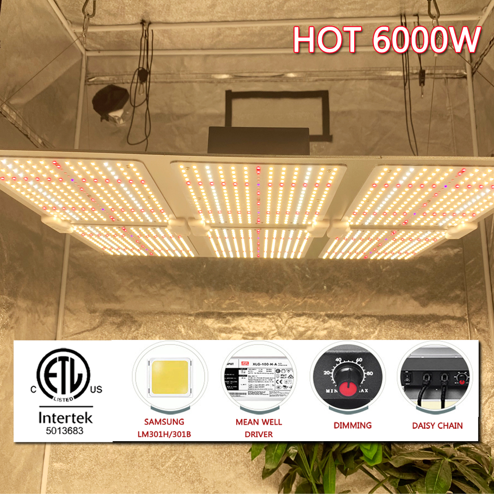 

LED Grow Light Panpel Samsung LM301H Full Spectrum 3000k 5000K Mix Deep Red 660nm Dimmable IP65 Waterproof with daisy chain Indoor Flower Tent Plant Growth Phytolamp