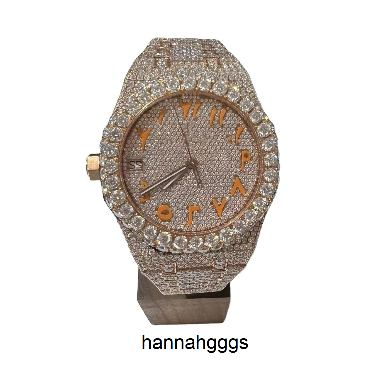 

Tiktok men's watch wholesale waterproof luminous calendar steel band sports quartz watch X3UL, Rose gold