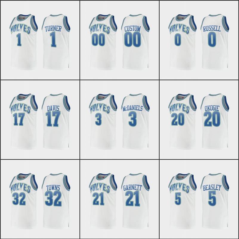 

Minnesota''Timberwolves''Men Karl-Anthony Towns D'Angelo Russell Malik Beasley Kevin Garnett Custom Class2845