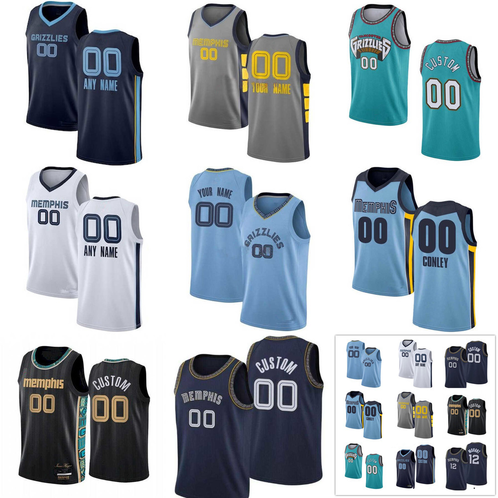 

75th Custom MEN women youth 35 Killian Tillie 8 Ziaire Williams 10 Mike Bibby 2 Xavier Tillman Memphis''Grizzlies''Basketball Jerseys, Color