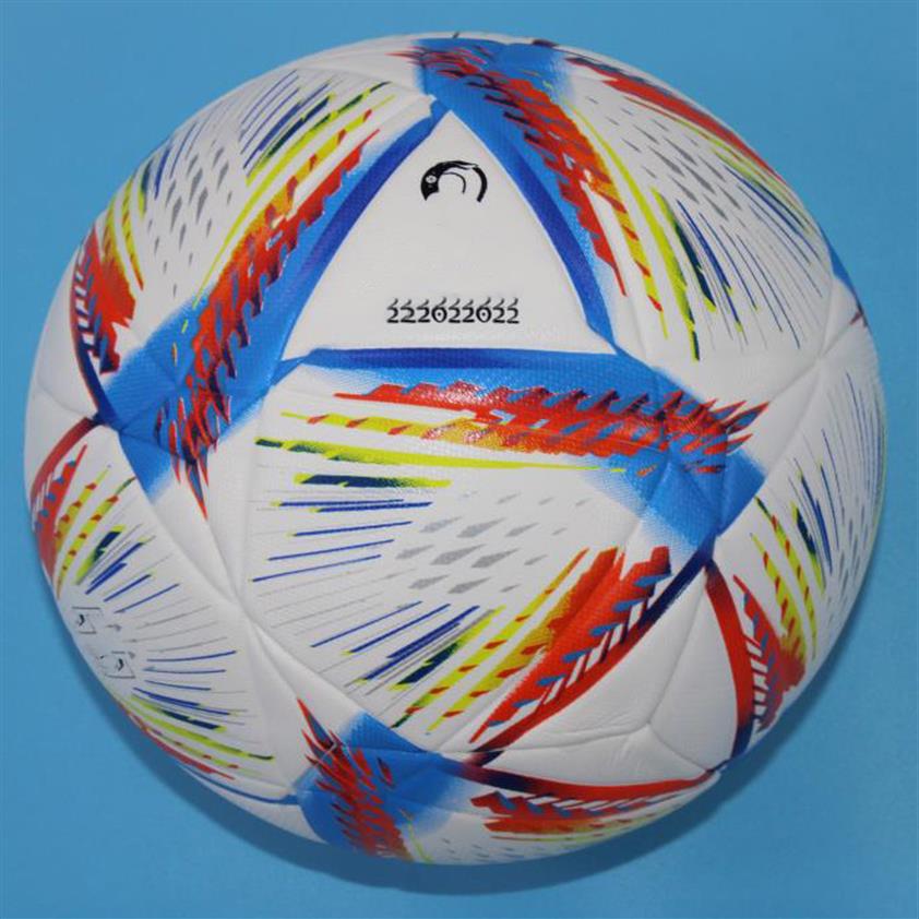 Nouveau Qatar Top Quality World Cup 2022 Soccer Ball Taille 5 Boules de football à haute qualité de haute qualité expédient les balles sans air25
