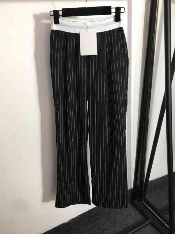 

Designer Womens Pants Fashion Brand Letter Logo Print Webbing High Waist Straight Casual Trousers Beige Luxury High Quality Casual Pants