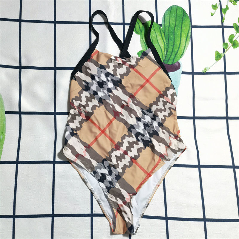 Teen Girls One Piece Swim Designer Woman Athletic Sport Swimsuit 2022 Summer High Cut Beach Spa Bathe Suit Modest Backless Monokini Lattice Lette-image-777096457