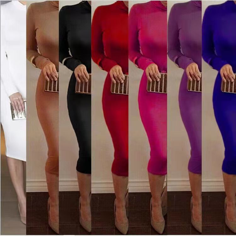 

Black Cotton Maxi Party Dress: Sexy, Stretchy & Warm for Winter Nights & Clubbing