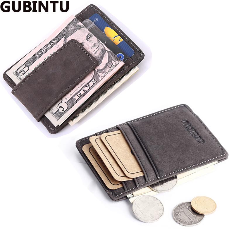 

Wallets Top Quality Men Money Clip Carteira Vintage Style Leather Holder Male Clamp For Purse Brand LuxuryWalletsWallets