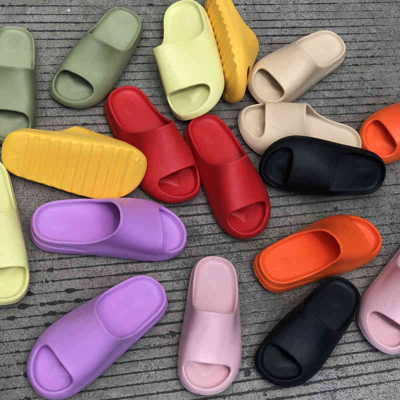 

Slipper Summer Women Men Home Slippers Simple Solid Color Shoes Non Slip Bathroom Slides Flip Flops Couples Unisex Platform 0729, Orange