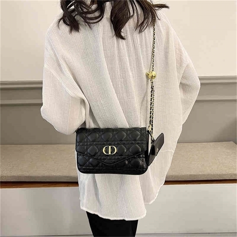 

50% OFF 2023 New Women's Bag New Trendy Handbags Explosive Models Spring Lingge Sense Fat Versatile Square crossbody, White