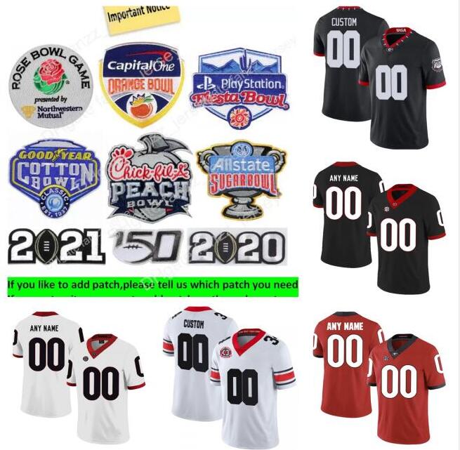 

Custom College Georgia Football Jerseys Justin Fields Sony Michel Roquan Smith Todd Gurley II Mecole Hardman Andre Swift AJ Green Jacob Eason Malik Herring Women XXL, Mens