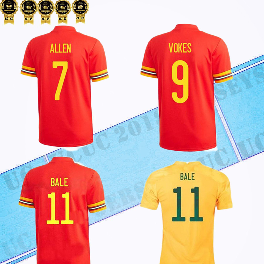 

Top 20 21 BALE soccer jerseys ALLEN wALesS football shirt 2020 2021 WELsh RAMSEY jersey JAMES maillot de foot, Home