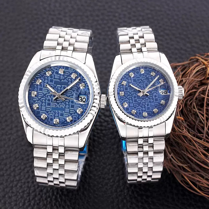 

SW Log watch couple luxury Watches 38mm automatic mechanical movement stainless steel strap sapphire with diamond mirror