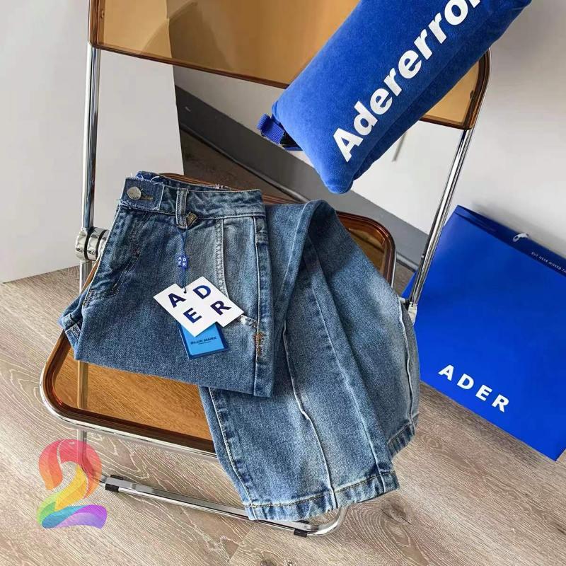 

Men's Jeans Adererror High Quality Women Spray Paint Around The Line ADER ERROR Trousers Mens Clothing, Maidao-blue