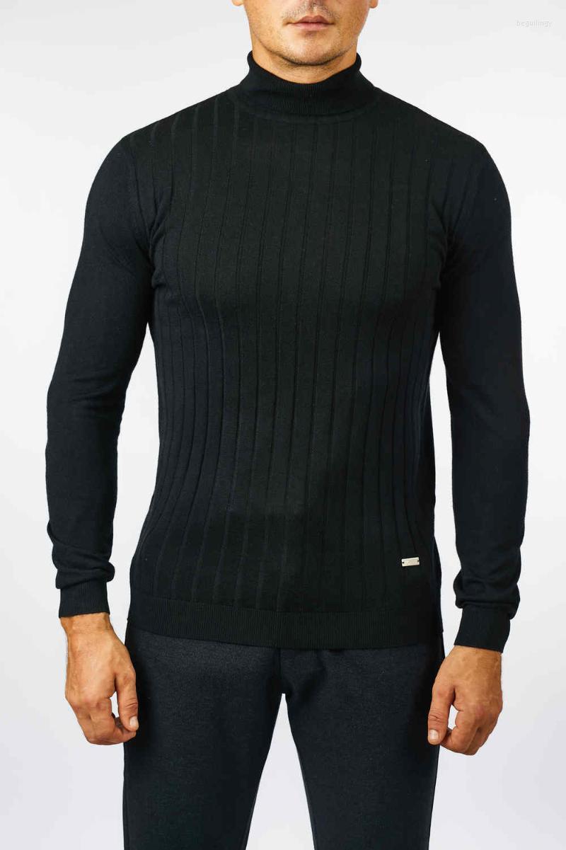 

Men's Sweaters Sweater Cashmere 2022 Autumn Winter Mock Neck Fashion Brief Designed Gentleman Begu22, Black