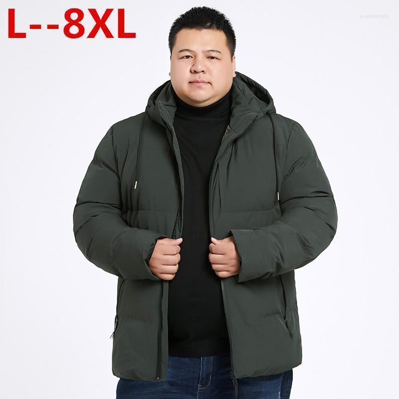 

Men's Down & Parkas 6XL Plus Size 10XL 8XL 5XL Arrival Warm Jacket Men Hooded Casual Loose Parka Winter Coat1 Guin22, Black