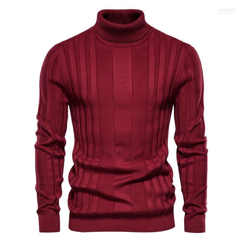 

Men' Sweaters Color Fashion 2022 Winter Solid Men Turtleneck Shirt Knitted Sweater Casual Pullover Mens Cotton Slim Knitwear Jacquard Perf2, Sw28brown