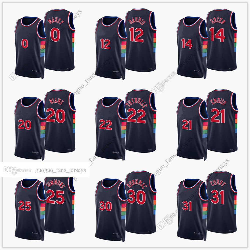 

Custom Printed 75th 2022 New City Basketball Jerseys 12 Harris 21 Embiid 25 Simmons 14 Green 31 Curry 30 Korkmaz 20 Niang 0 Maxey Thybulle Drummond Springer Milton