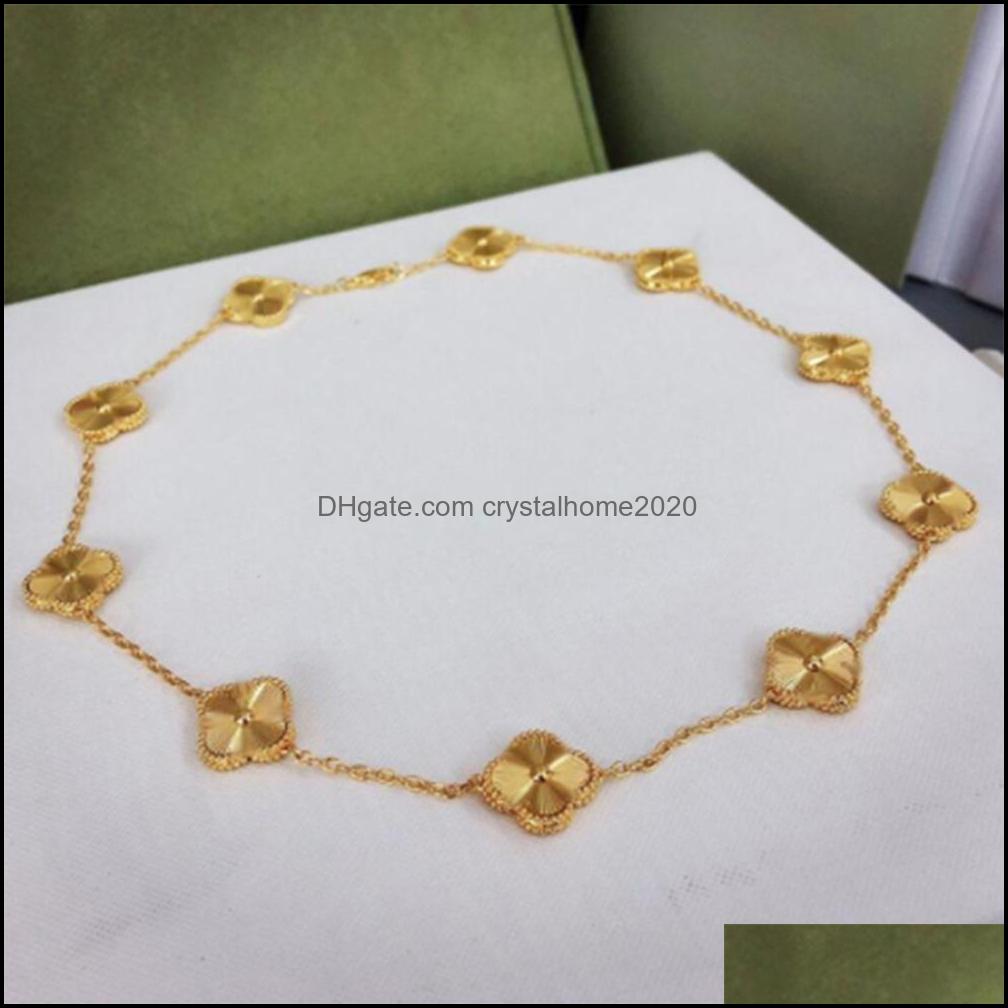 

Pendant Necklaces Pendants Jewelry 925 Sier Fashion Classic 4/Four Leaf Clover Charms Designer Set 18K Gold Plated For WomenGirl Valentin