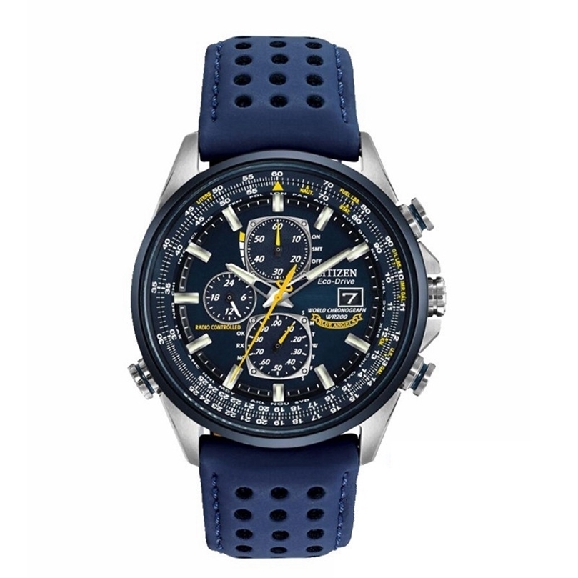 

Mens Watch Top Luxury Business Quartz Watch Men Waterproof Blue Angel World Chronograph Casual Steel Band Watch Waterproof 220530, Black belt
