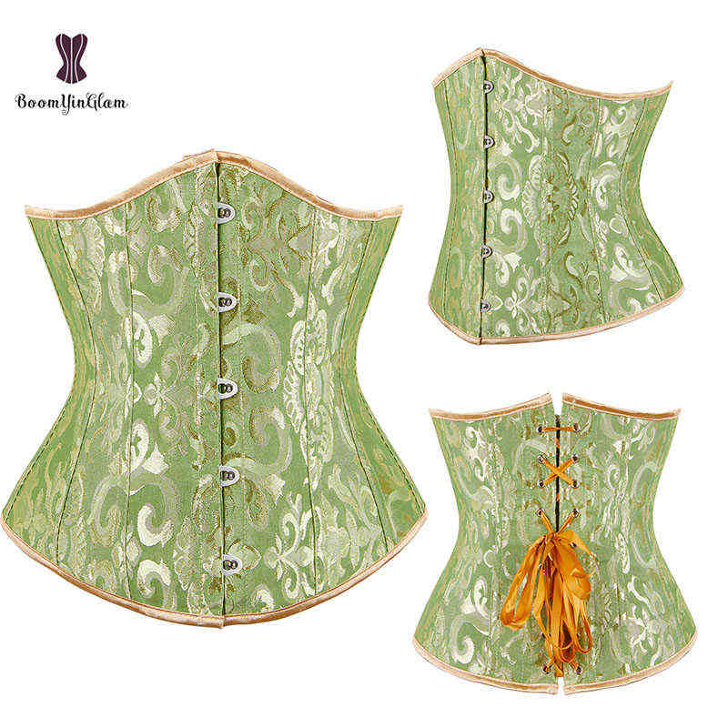 

Waist and Abdominal Shapewear High Quality Wholesale Jacquard Underbust Corset Tummy Shaper Brocaded Corselet Slimming Cinchers 0719, White