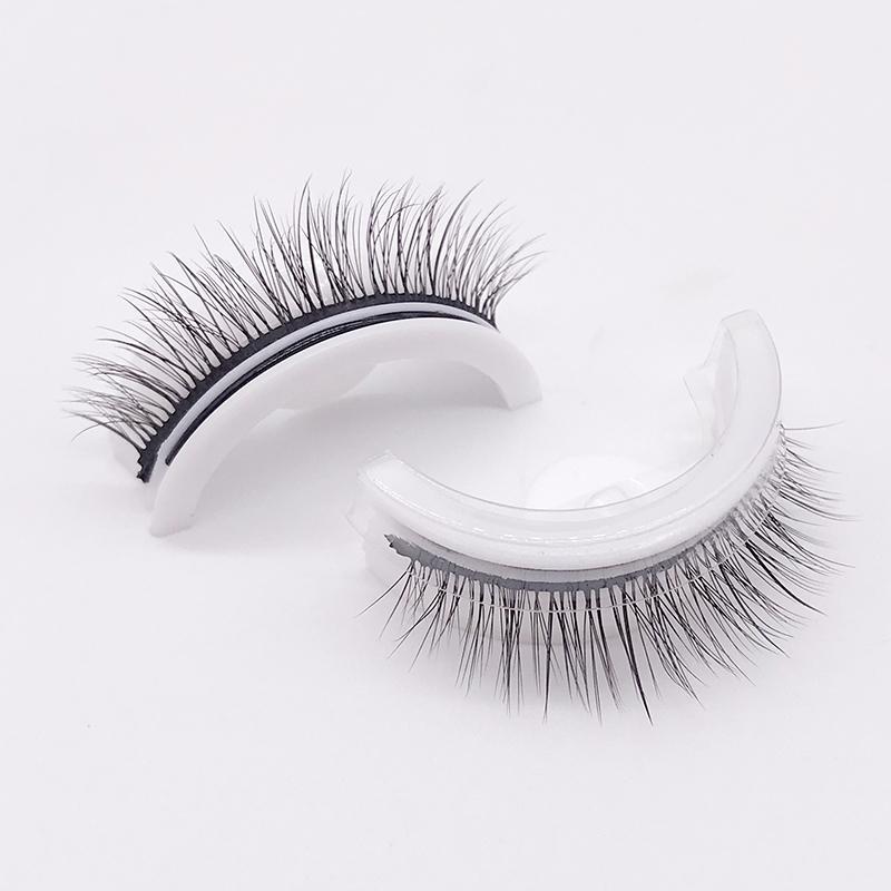 

False Eyelashes Self-Adhesive Curler Natural Long Lashes Soft Faux Cil Thick Eyelash Glueless Lash Makeup ToolFalse