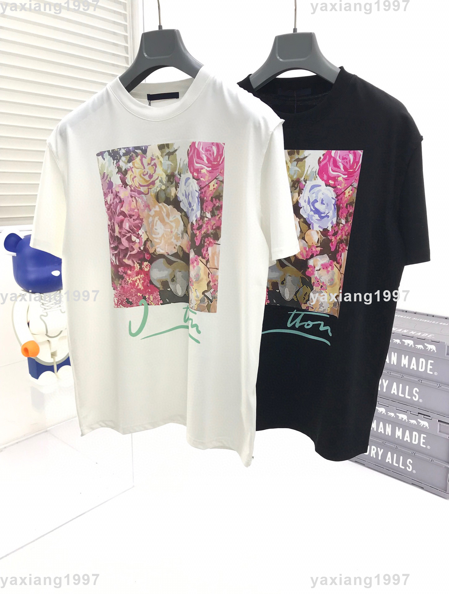 

spring and summer new shirt high grade cotton Sweatshirts printing short pants sleeve round neck panel T-Shirt s-m--xl-xxl-xxxl black white yx083