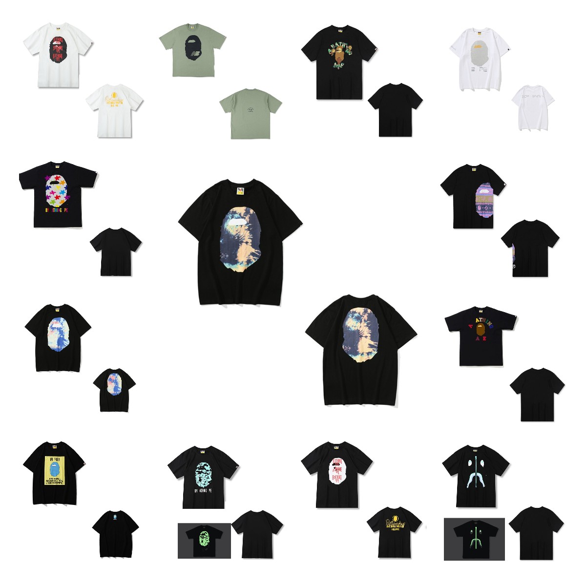 

Apes Men's T-Shirt Letter Print Casual Summer t shirt Breathable Short Sleeve Hip Hop Street Women's tShirt 2022 New 0104120102, 1pcs buttons