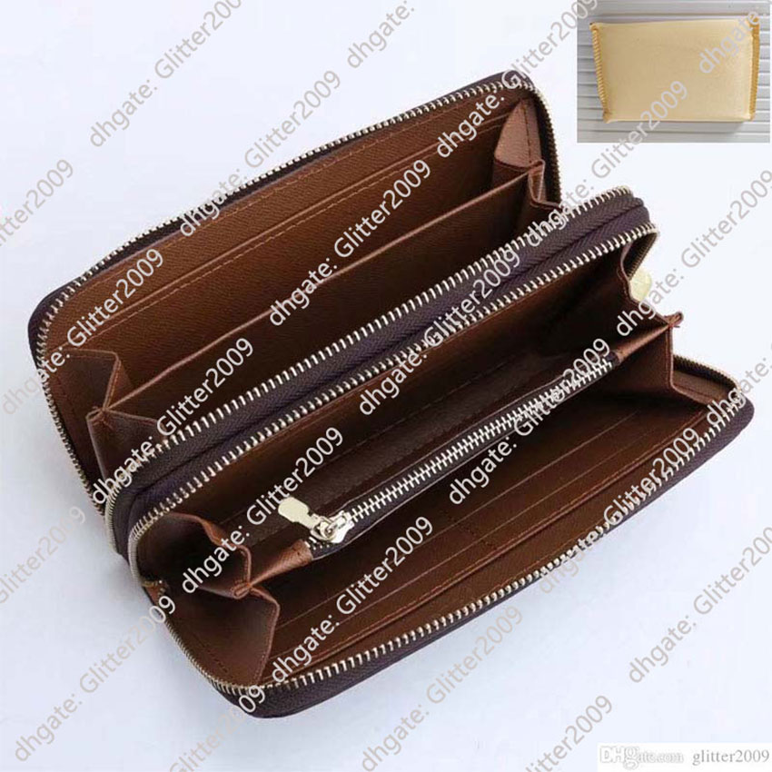 

Brand Designer Double zipper Wallets Mens Leather Wallet Holders For Brown flower women Purse Monograms Luxury Purses Cross Body Wallets Zipper Coin Purse 078 2023, White grid