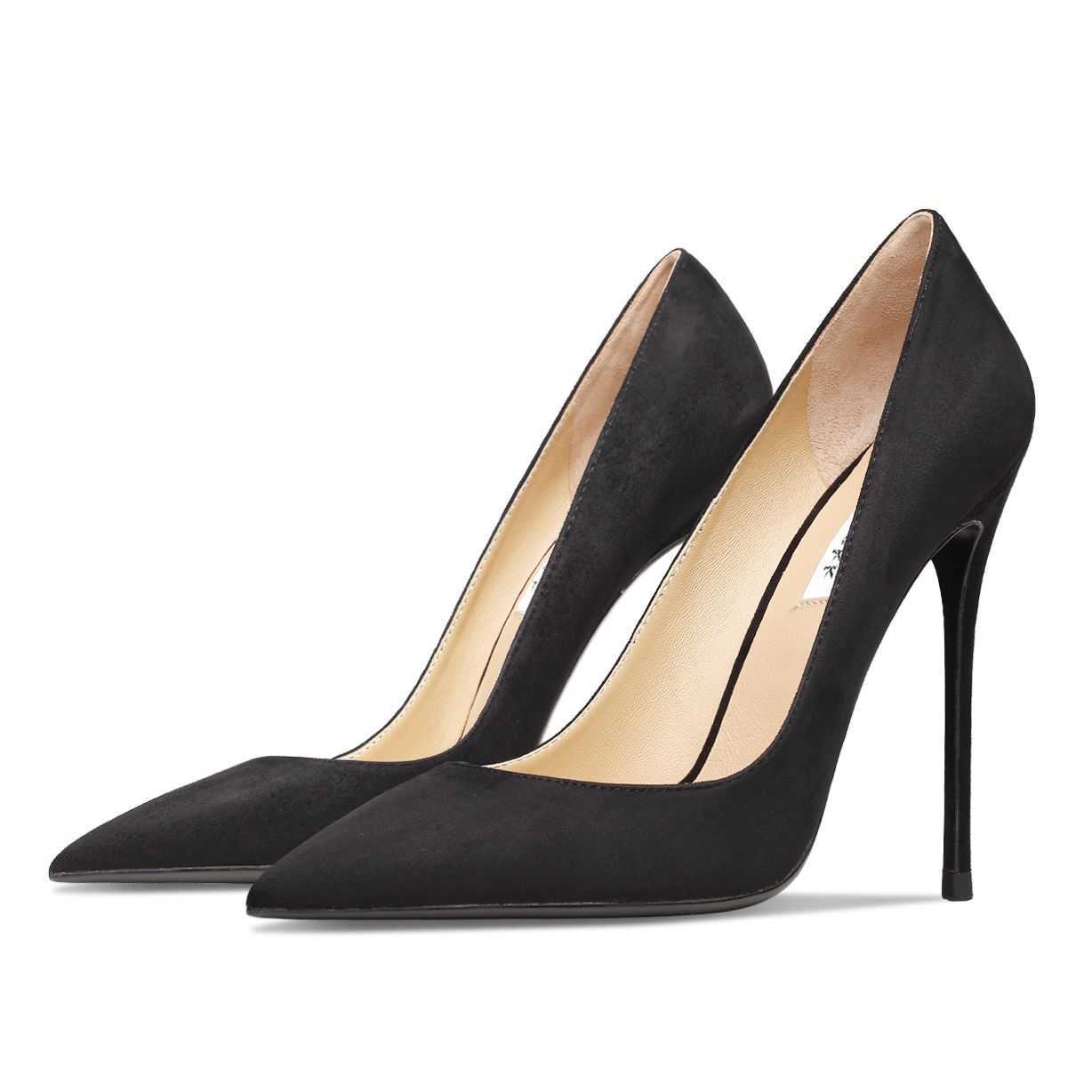 

Famous brand Real Leather Suede High Heel Fashion Women Classics Pumps Pointed Toe 6/8/10cm Stiletto Sexy Ladies Elegant Office Shoes Designer Classic luxury, Light green 8cm