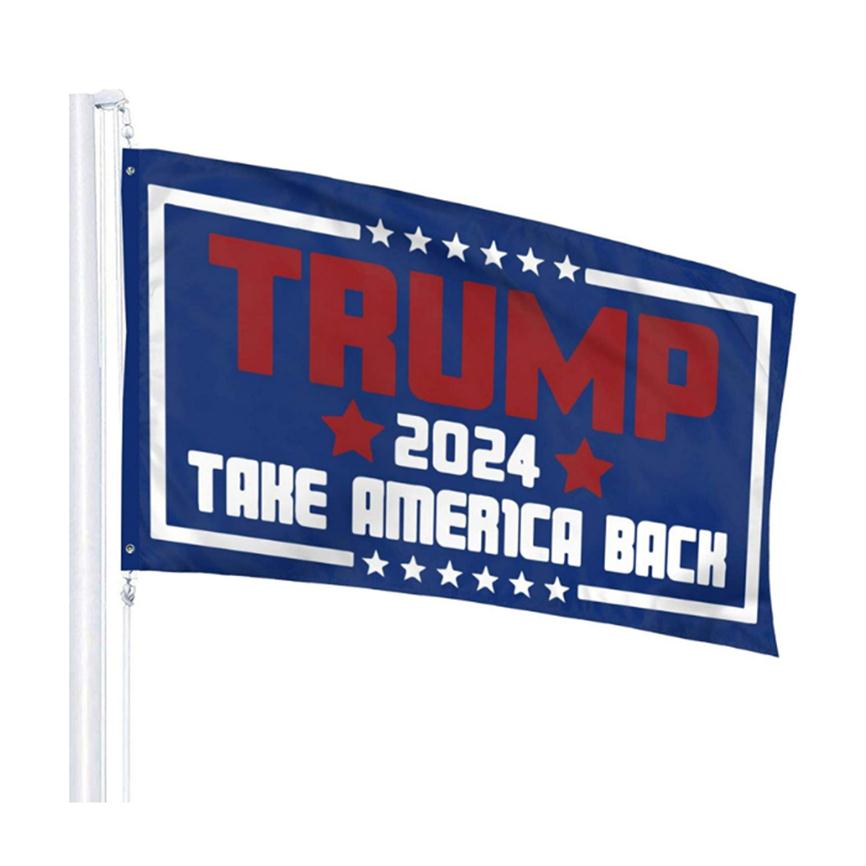 

Trump 2024 Take America Back Flags Banners 3' x 5'ft 100D Polyester Vivid Color With Two Brass Grommets178S
