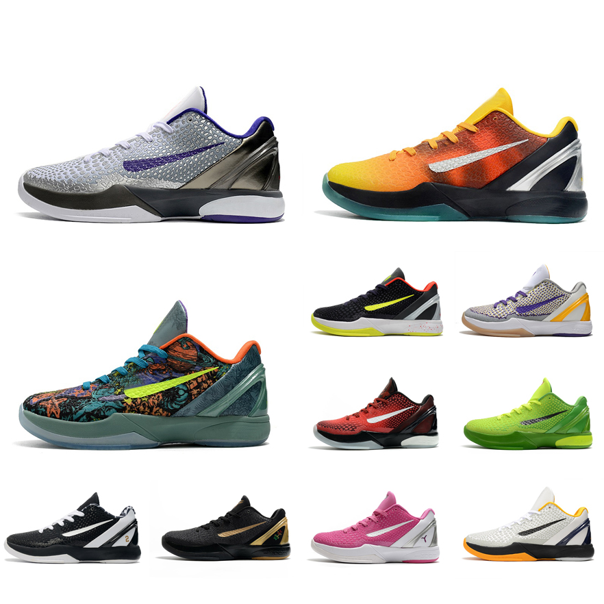 

Mens Black mamba 6s protro basketball shoes ZK Bryants 6 vi sneakers tennis Orange County Sunset Silver Purple Prelude Bruce Lee with box, Bhm