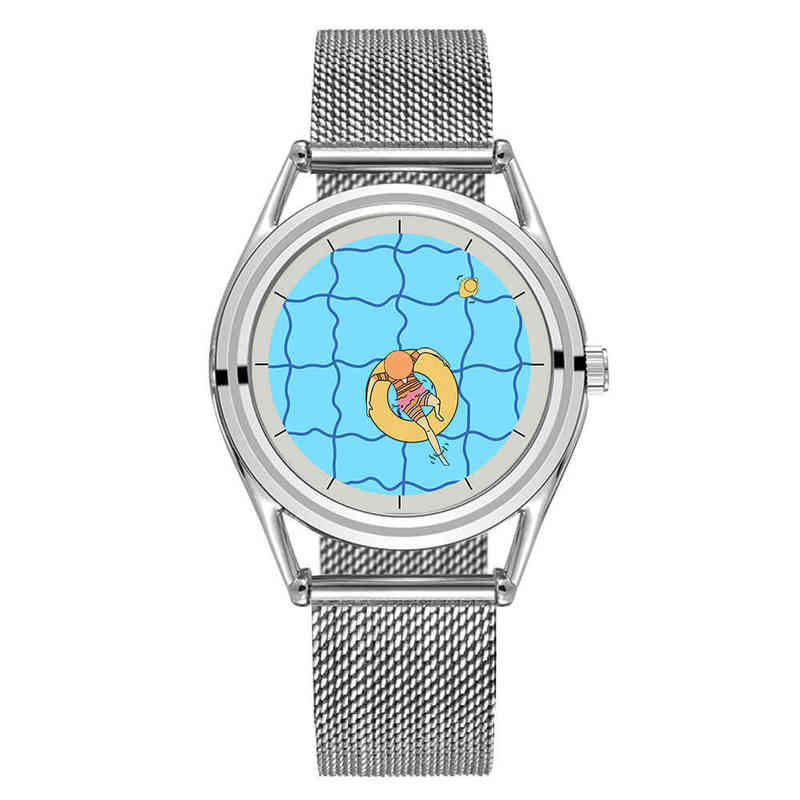 Des créateurs de mode Hommes regardent la piscine des hommes et des femmes en quartz tout usage Watch G220623