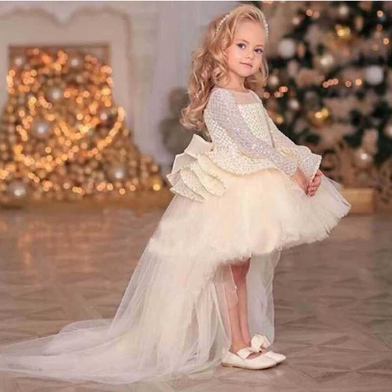 

Girl's Dresses Lovely Flower Girl Dress Applique Round Neck Halter Sleeveless Prom Pageant Vestido Little First Communion Ceremony, Red;yellow
