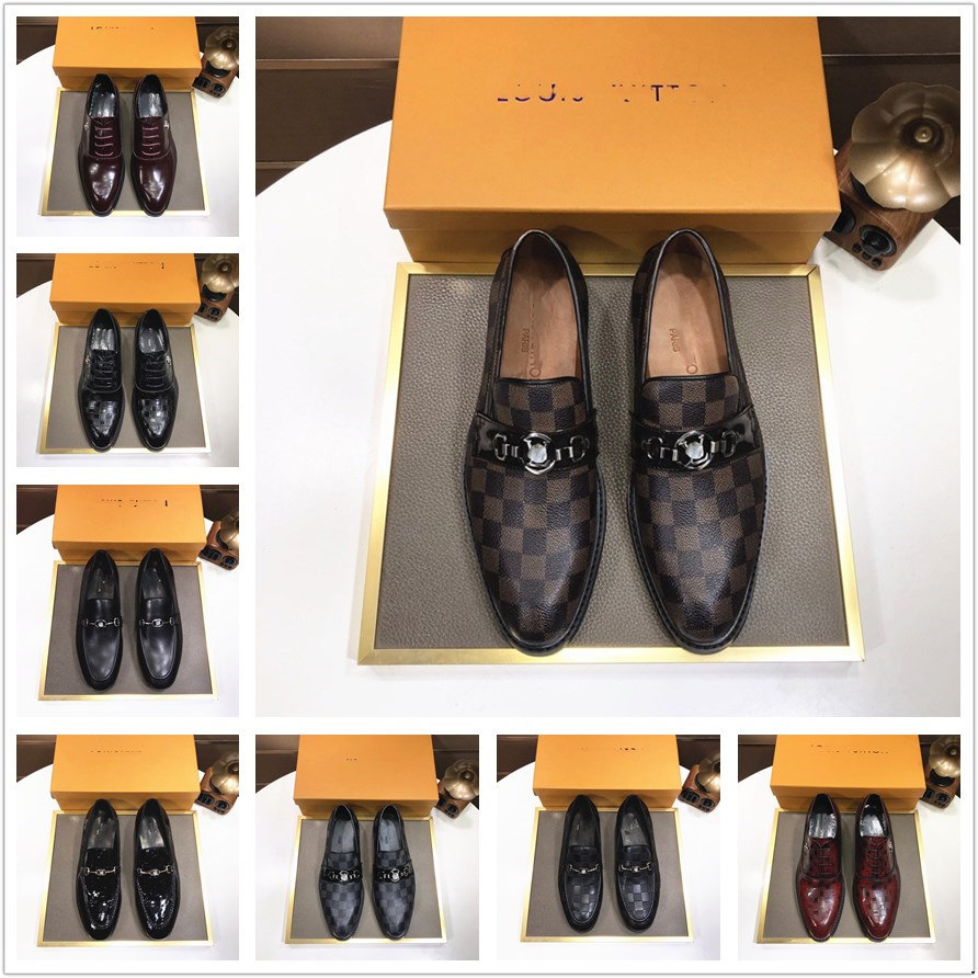 

LUXURY Designer MEN'S OXFORD SHOES GENUINE LEATHER HANDMADE BLACK BROWN PRINTS LACE UP POINTED TOE WEDDING OFFICE FORMAL DRESS MEN SHOES, #25