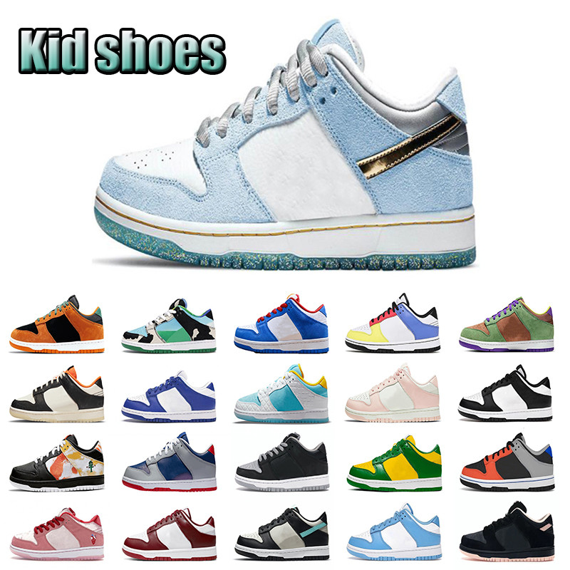 

safari dunks Kid shoes Trainers Toddler Girl Chaussures Pour Enfant Sapatos infantis White Black kids Child toddler shoe Children Preschool, Color 1