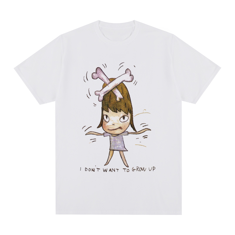 

Yoshitomo Nara I Don t Want To Grow Up t shirt Cotton Men T shirt TEE TSHIRT Womens 220615, White