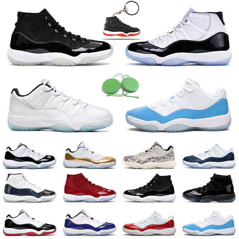 

11s Outdoor Shoes men women jumpman 11 Low UNC Legend Blue Bright Citrus Concord Bred mens trainer, White metallic silver