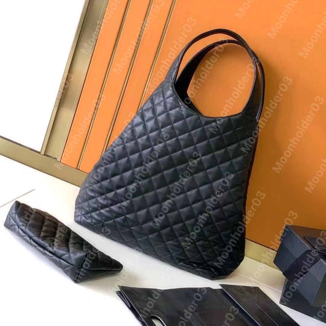 

Icare luxury large capacity shoulder bags designer tote pouch Genuine leather shopping bag women fashion totes bags lady chains handbag chain purse messenger, Ribbon(not for sale separately)