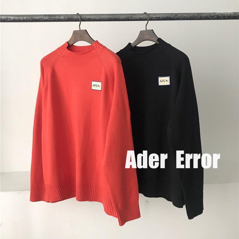 

Men's Sweaters Ader Error Sweater And Women's Wool Irregular Neckline Versatile Time22, Black