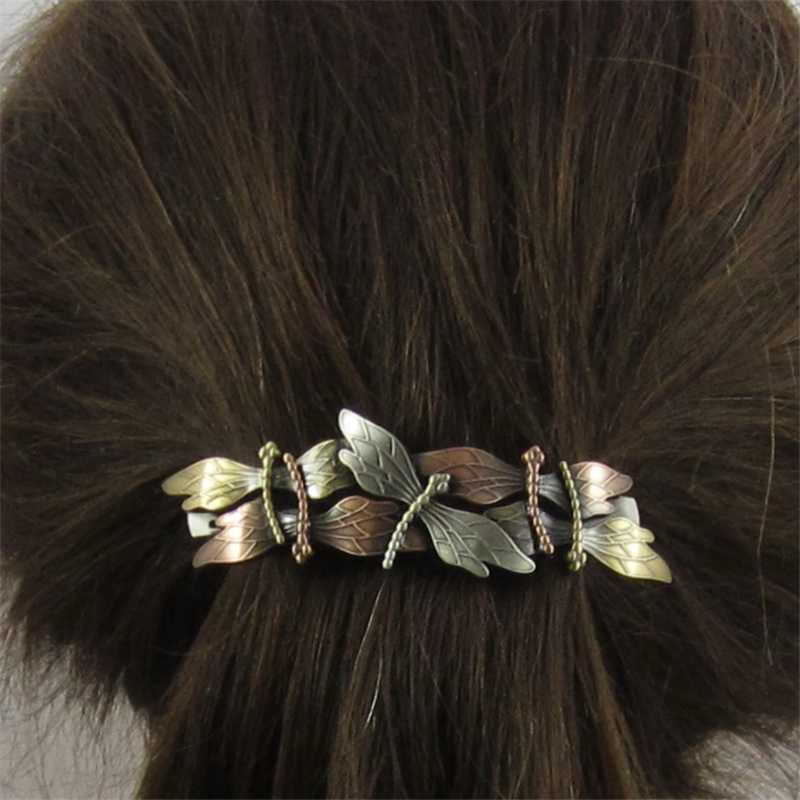 

Hair Clips & Barrettes Holiday Themed Bronze Steampunk Clip/Pins/Piece Accessories 80mm-French Thick Barrette Dragonflies/Elephant/CATHair