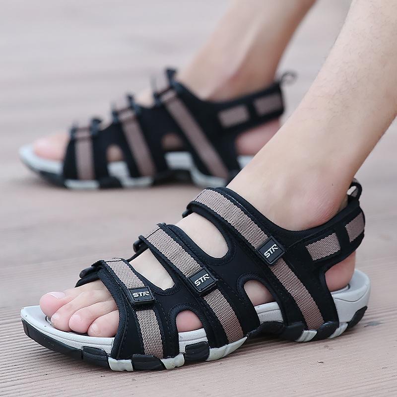 

Sandals Summer Men 2022 Shoes Flat Non-slip Outdoor Waterproof Casual Beach Sport Size:39-44, Gray
