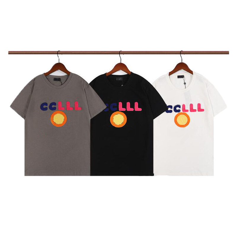 

Summer Cotton Brand Mens Women Designers T Shirts Loose Fit Tees Embroidered Tops Men Casual Luxurys Clothing Street Shorts Sleeve Clothes Tshirts black white Top
