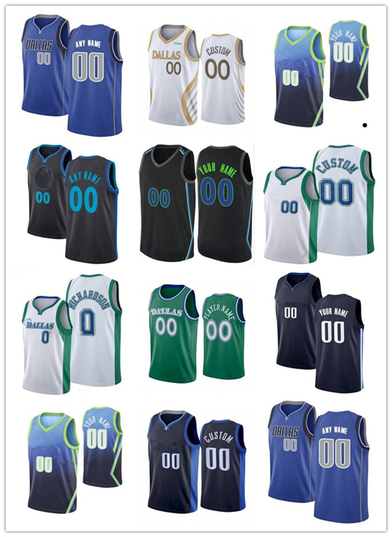 

75th Custom Mens Women Youth Dallas''Mavericks''11 Tim Hardaway Jr. 33 Willie Cauley-Stein 10 Dorian Finney- Smith Dirk 41 Nowitzki Basketball Jerseys, Color
