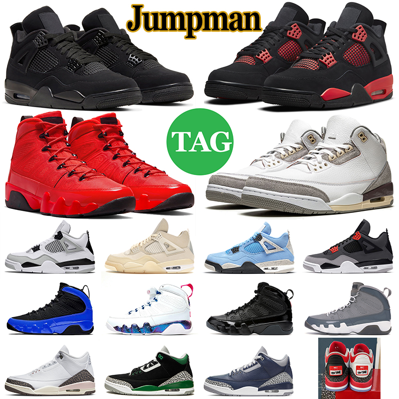 

Jumpman 4 4s Mens Basketball Shoes 3 3s Neapolitan Chile Red Thunder Bred Cement Military Black Cat 9 9s Infrared Men Womens Trainers Sports Sneakers, 4s 36-47 neon